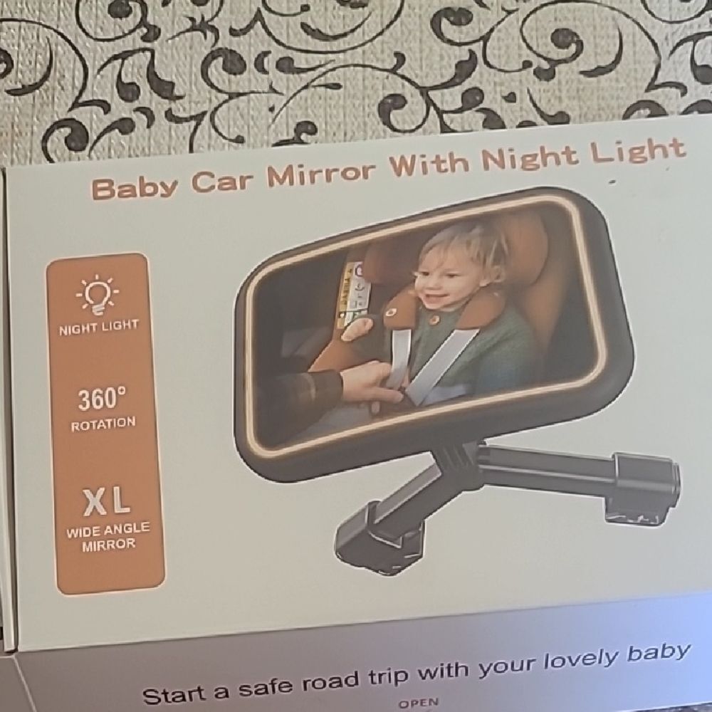 Baby Car Mirror with Night Light